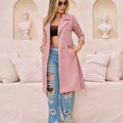 Gaban M756 Tela gamuza licrada acanalada color rosado